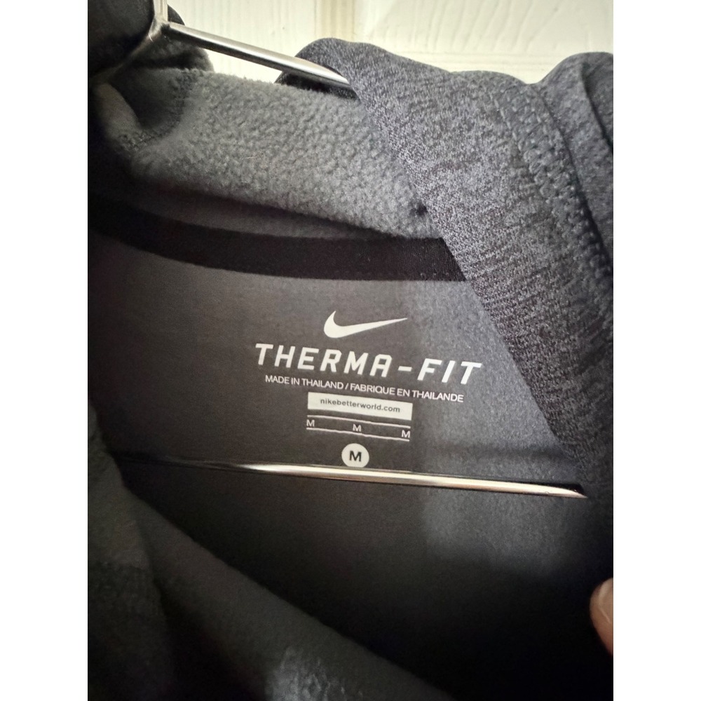 Nike Therma-FIT Women's Pullover Hoodie Gray Heather Swoosh Training M - Picture 2 of 4